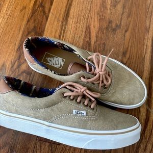 Never Worn Vans Canvas Khaki Sneakers